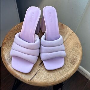 Open Edit Women's Lilac Slide heal Sandals 7.5
